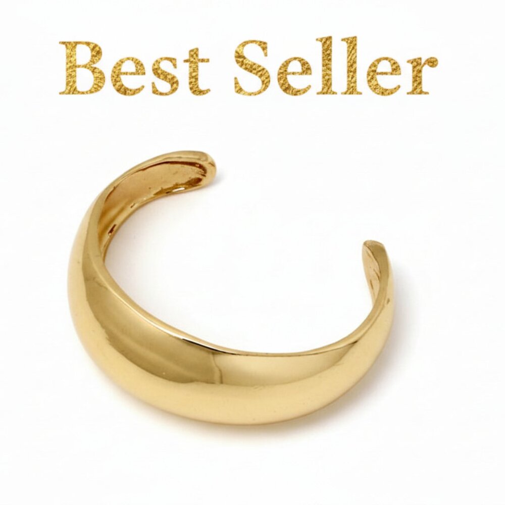 Large Wide Smooth Metal Cuff Bracelet Bangle | Patterson Jewelry